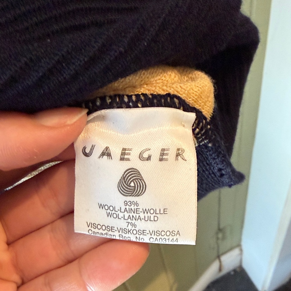 Wool Jaeger Striped Women's Sweater Sz L/XL - Picture 3 of 6
